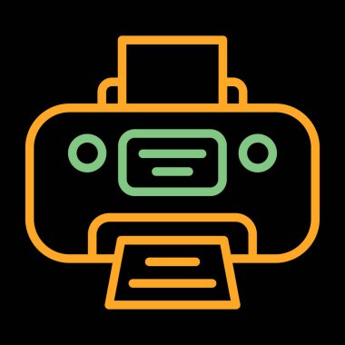 Yazıcı simgesi basit örnek