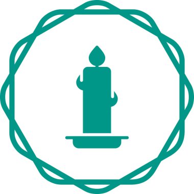 Moda biçimi izole edilmiş arkaplanda mum simgesi