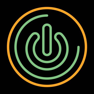 Modern bir Güç Düğmesi simgesinin vektör çizimi 