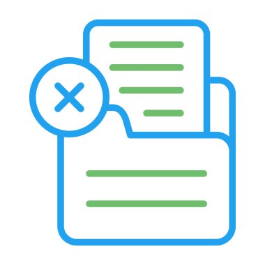 Belge simgesi, vektör illüstrasyonunu sil