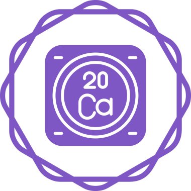 Kalsiyum kimyasal element simgesi, basit satır biçimi