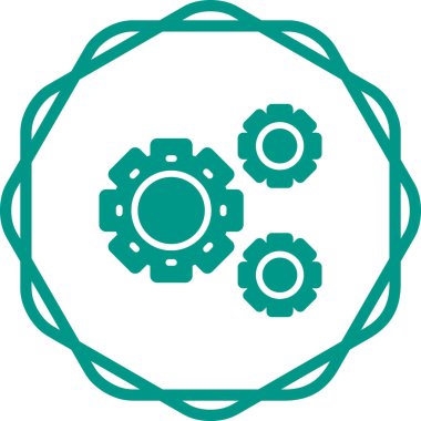 Modern dişli simgesinin vektör çizimi