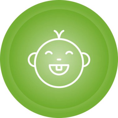 Benzersiz emoji gülümseme vektör simgesi