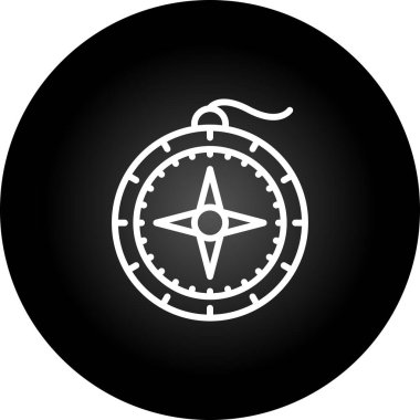 pusula simgesi web basit illüstrasyon