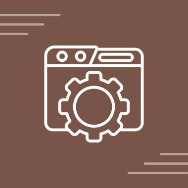 makine simgesini gri arkaplanda izole edilmiş modaya uygun düz şekilde ayarla.