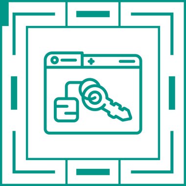 Anahtar. Web simgesi basit illüstrasyon