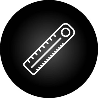 Cetvel web simgesi, vektör çizim