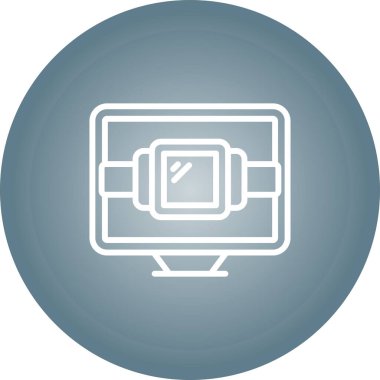 Benzersiz akıllı kamera vektör simgesi