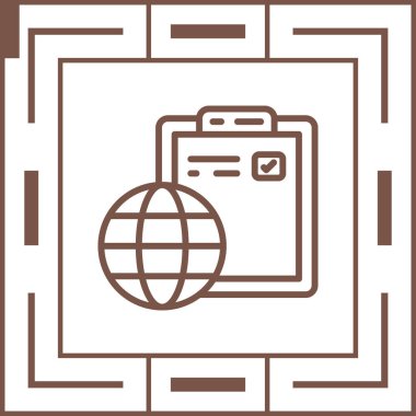 belge simgesi, vektör illüstrasyonu