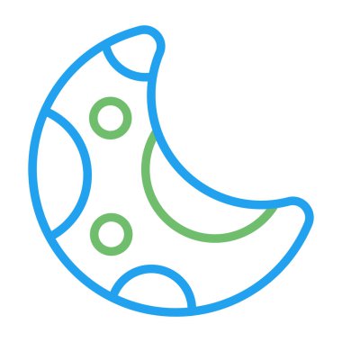 Ay ağ simgesinin vektör illüstrasyonu