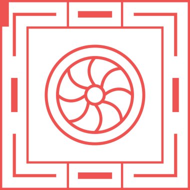 Çin kırmızı Çin ikonu