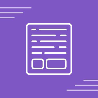 belge simgesi, vektör illüstrasyonu