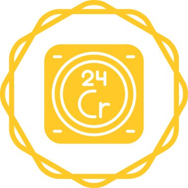 Krom kimyasal element simgesi, basit satır biçimi