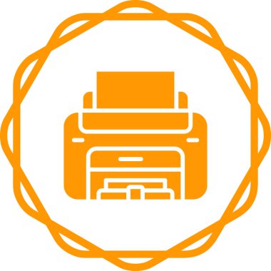 Yazıcı simgesi vektör illüstrasyonu 