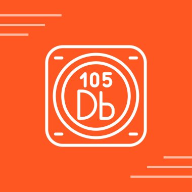 Kimyasal Element Web simgesi vektör çizimi