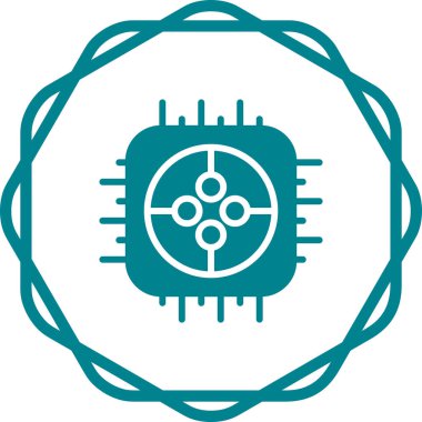 Çip simgesi vektör illüstrasyonu