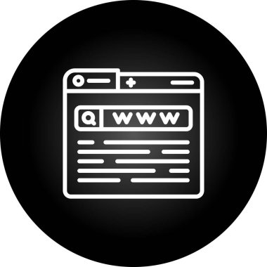 Web sayfası simgesi, basit illüstrasyon