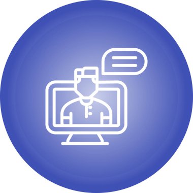 Sohbet simgesinin vektör illüstrasyonu