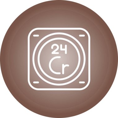 Krom kimyasal element simgesi, basit satır biçimi