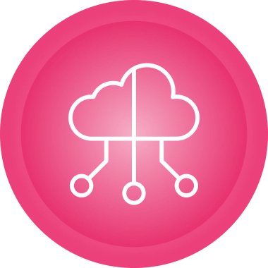 Şimşek işaretli bulut simgesinin vektör çizimi. bulut hesaplama