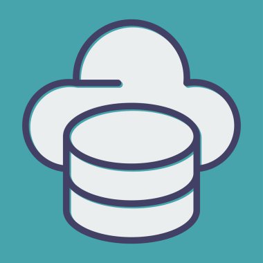 veritabanı depolama vektör simgesi kolayca düzenleyebilirsiniz