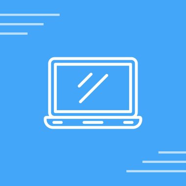 dizüstü bilgisayar simgesi web basit illüstrasyon