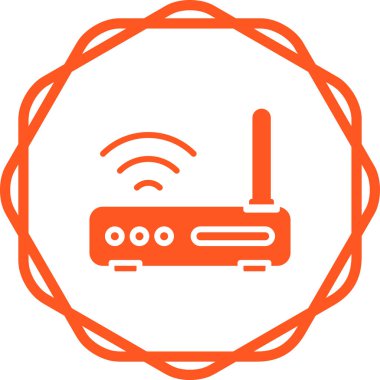 router simgesi web basit illüstrasyon