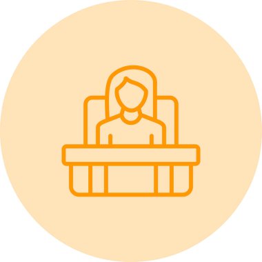 Sandalyedeki bir kadının vektör çizimi