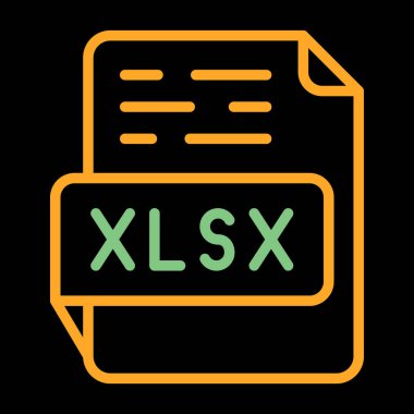 xlsm dosya biçimi vektör illüstrasyonu