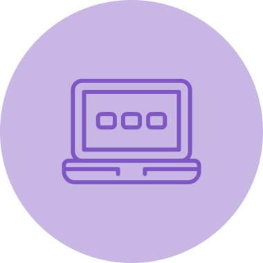 dizüstü bilgisayar simgesi web basit illüstrasyon