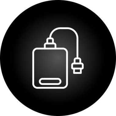 Modern b 'nin vektör illüstrasyonunda pil eksikliği