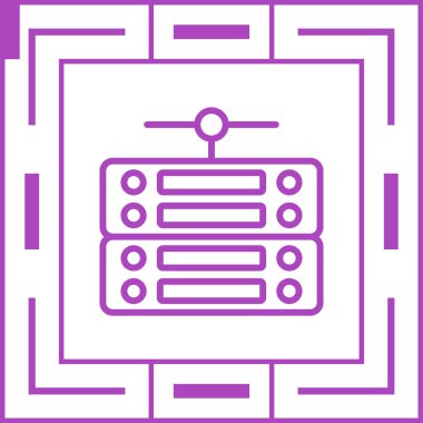 sunucu web simgesi vektör illüstrasyonu