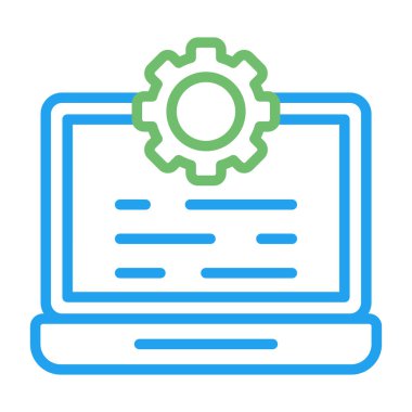 Bilgisayar. Web simgesi basit illüstrasyon