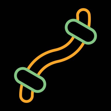 İp simgesi atlanıyor. hat halat vektör simgesi rengi düz izole