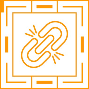 Bir zincir simgesinin vektör illüstrasyonu