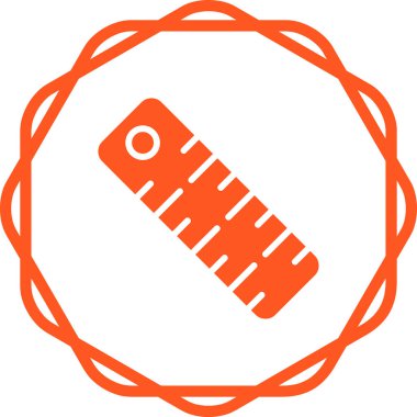 Cetvel web simgesi, vektör çizim