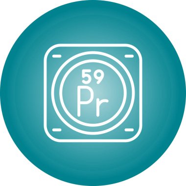 Kimyasal Element Web simgesi vektör çizimi