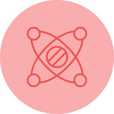 Atom modern simge vektör illüstrasyonu