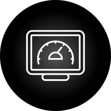 Masaüstü Bilgisayar Web simgesi vektör çizimi