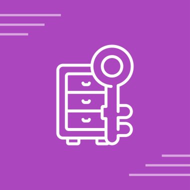 Renk çizgisi açık kapı simgesi beyaz arkaplanda izole edildi. Değişken rastgele dinamik şekiller. vektör