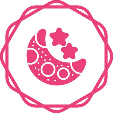 Ay ağ simgesinin vektör illüstrasyonu