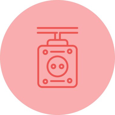 Benzersiz gaz tankı vektör çizgisi simgesi