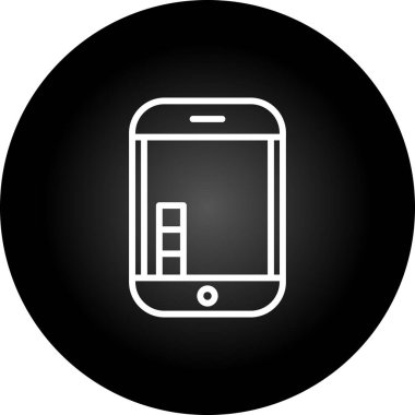 Beyaz arkaplanda akıllı telefon simgesinin vektör çizimi