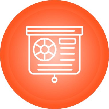 sunum simgesi, vektör illüstrasyonu 