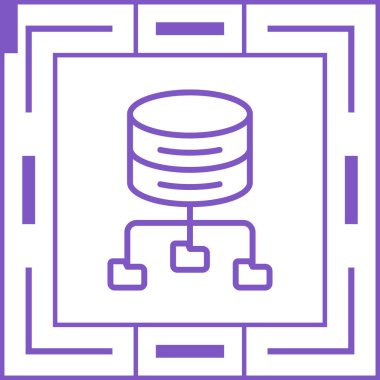 Sunucu. Web simgesi basit illüstrasyon