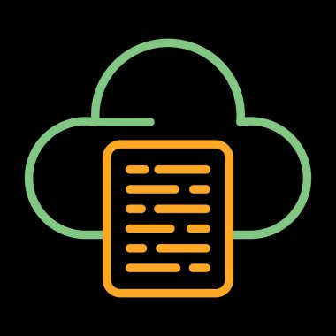 bulut hesaplama simgesi, vektör illüstrasyonu