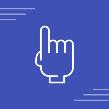 Soyut arkaplanda izole edilmiş imleç simgesine sahip el