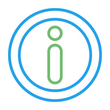 bilgi düz yuvarlak vektör simgesi