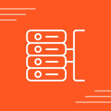 Sunucu simgesi, vektör illüstrasyonu