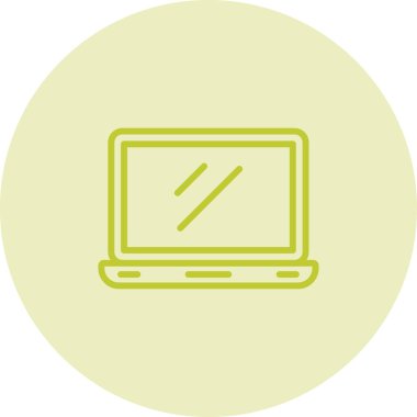 dizüstü bilgisayar simgesi web basit illüstrasyon